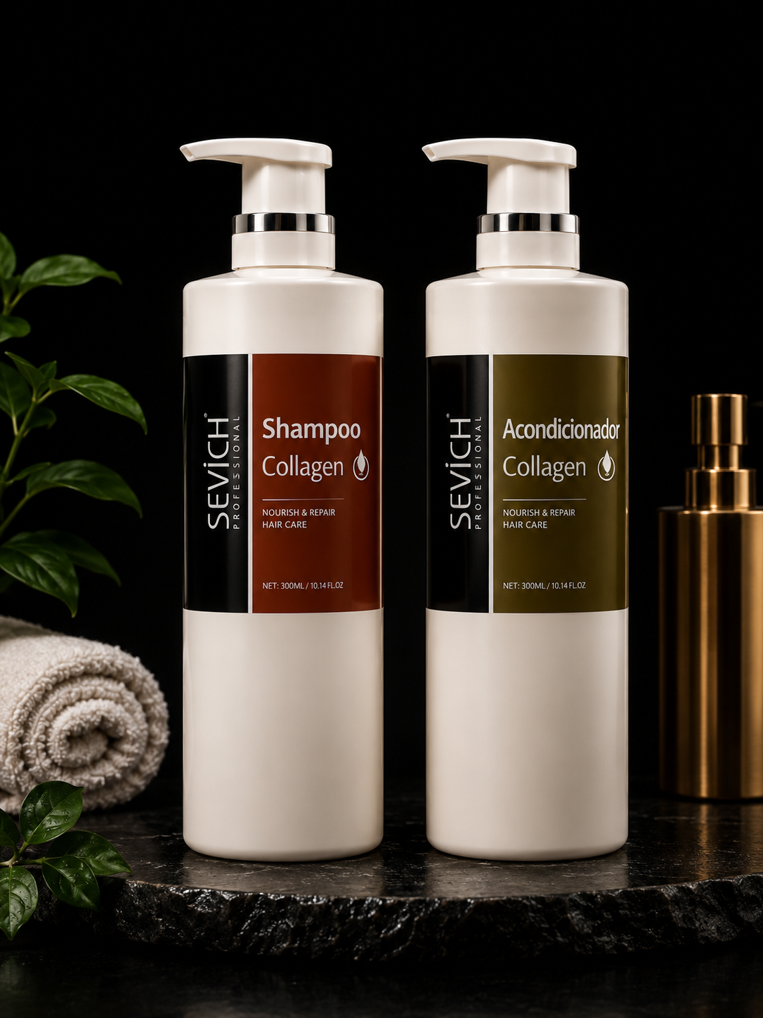 Shampoo & Acondicionador con Colágeno