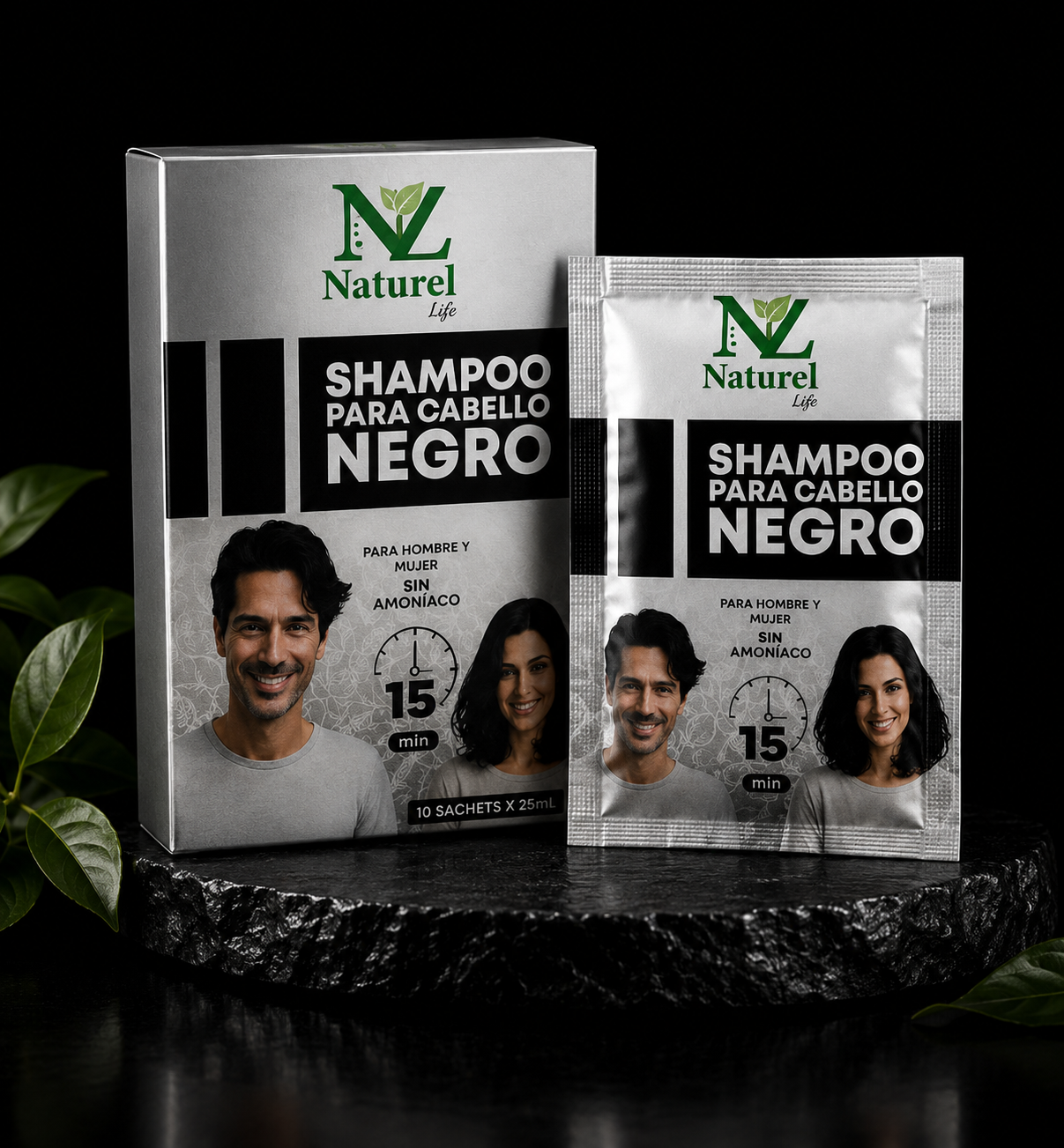 Shampoo Anticanas negro Naturel